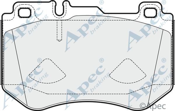 APEC PAD2024 - Комплект спирачно феродо, дискови спирачки vvparts.bg