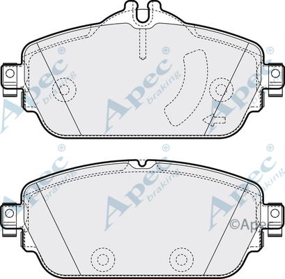APEC PAD2025 - Комплект спирачно феродо, дискови спирачки vvparts.bg