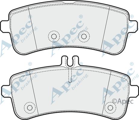 APEC PAD2023 - Комплект спирачно феродо, дискови спирачки vvparts.bg