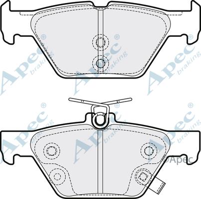 APEC PAD2191 - Комплект спирачно феродо, дискови спирачки vvparts.bg