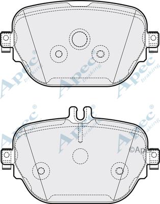 APEC PAD2163 - Комплект спирачно феродо, дискови спирачки vvparts.bg