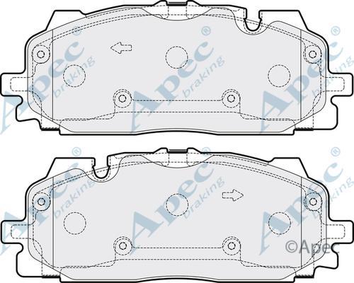 APEC PAD2162 - Комплект спирачно феродо, дискови спирачки vvparts.bg