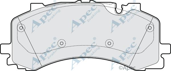 APEC PAD2167B - Комплект спирачно феродо, дискови спирачки vvparts.bg