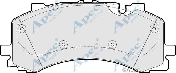 APEC PAD2167 - Комплект спирачно феродо, дискови спирачки vvparts.bg