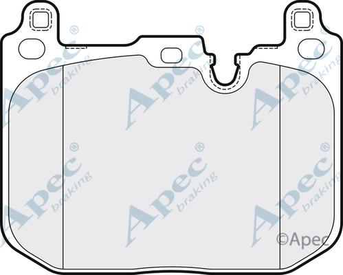 APEC PAD2102 - Комплект спирачно феродо, дискови спирачки vvparts.bg