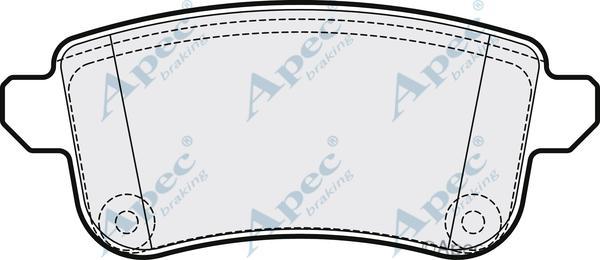 APEC PAD2119 - Комплект спирачно феродо, дискови спирачки vvparts.bg