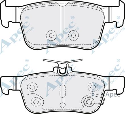 APEC PAD2136 - Комплект спирачно феродо, дискови спирачки vvparts.bg