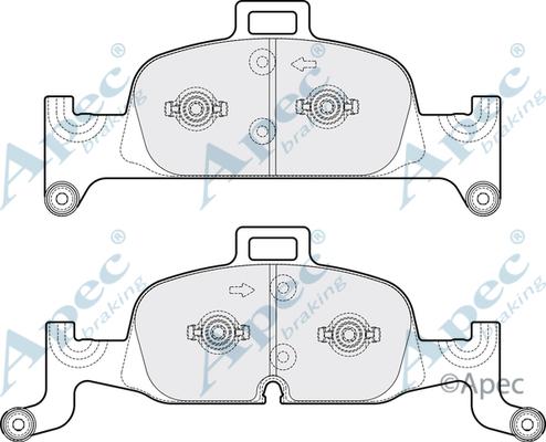 APEC PAD2133 - Комплект спирачно феродо, дискови спирачки vvparts.bg
