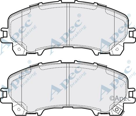 APEC PAD2132 - Комплект спирачно феродо, дискови спирачки vvparts.bg