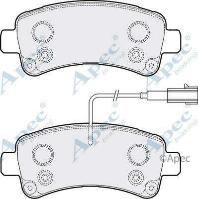 APEC PAD2125 - Комплект спирачно феродо, дискови спирачки vvparts.bg