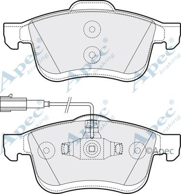 APEC PAD2120 - Комплект спирачно феродо, дискови спирачки vvparts.bg