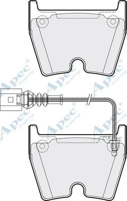 APEC PAD2121 - Комплект спирачно феродо, дискови спирачки vvparts.bg