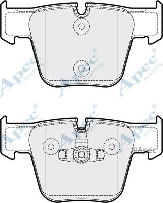 APEC PAD2122 - Комплект спирачно феродо, дискови спирачки vvparts.bg