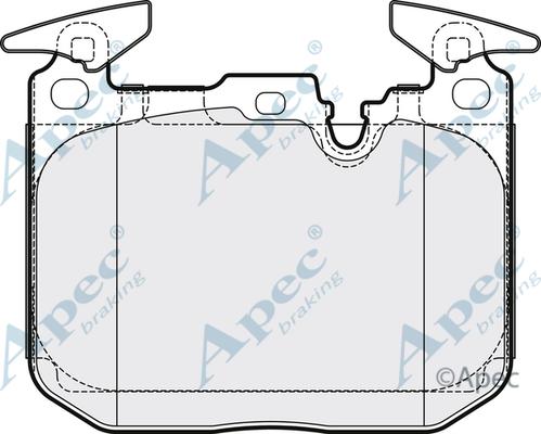 APEC PAD2170 - Комплект спирачно феродо, дискови спирачки vvparts.bg