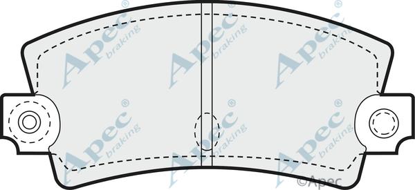 APEC PAD284 - Комплект спирачно феродо, дискови спирачки vvparts.bg