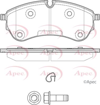 APEC PAD2399 - Комплект спирачно феродо, дискови спирачки vvparts.bg