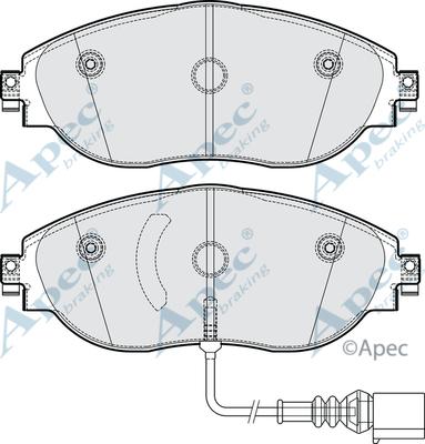 APEC PAD2304B - Комплект спирачно феродо, дискови спирачки vvparts.bg
