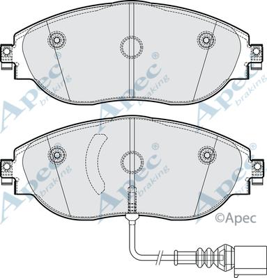 APEC PAD2304 - Комплект спирачно феродо, дискови спирачки vvparts.bg