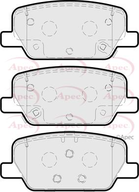 APEC PAD2313 - Комплект спирачно феродо, дискови спирачки vvparts.bg