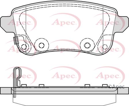 APEC PAD2389 - Комплект спирачно феродо, дискови спирачки vvparts.bg