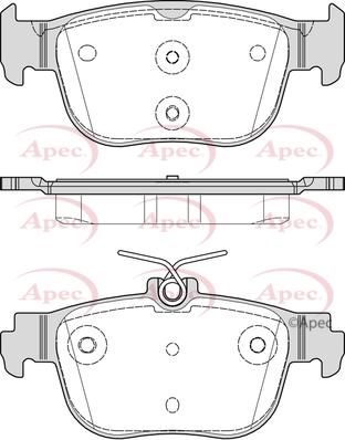 APEC PAD2335 - Комплект спирачно феродо, дискови спирачки vvparts.bg