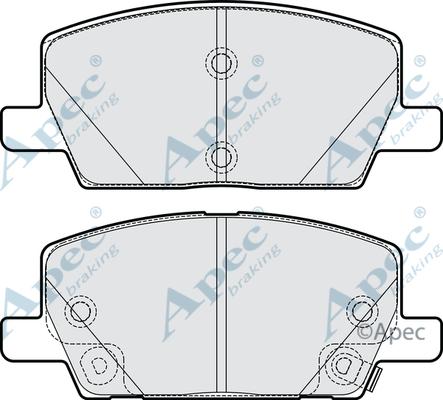 APEC PAD2242 - Комплект спирачно феродо, дискови спирачки vvparts.bg