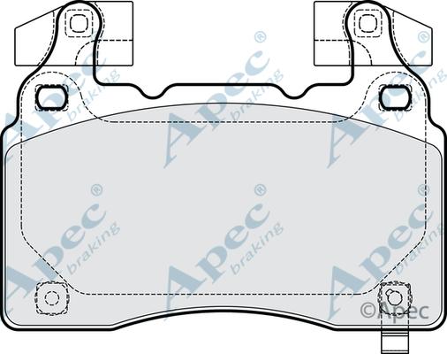 APEC PAD2255 - Комплект спирачно феродо, дискови спирачки vvparts.bg