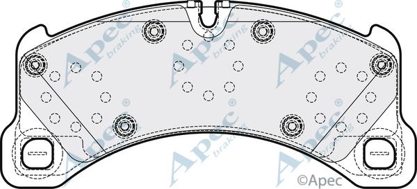 APEC PAD2203B - Комплект спирачно феродо, дискови спирачки vvparts.bg