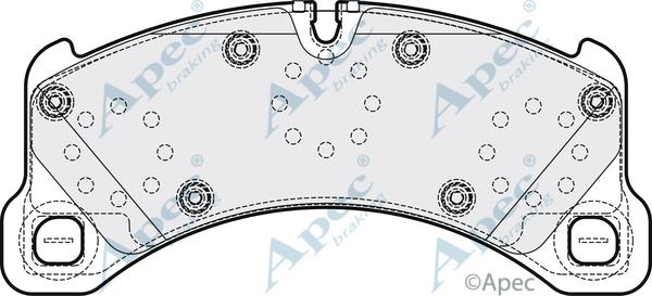 APEC PAD2203 - Комплект спирачно феродо, дискови спирачки vvparts.bg