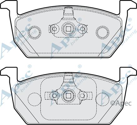 APEC PAD2216 - Комплект спирачно феродо, дискови спирачки vvparts.bg