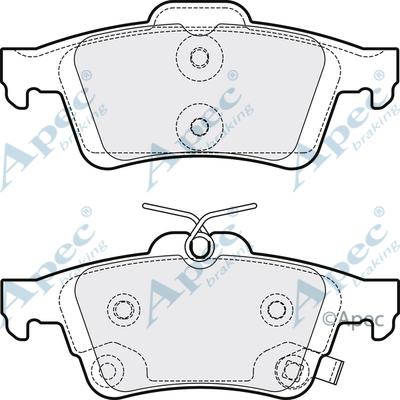 APEC PAD2211 - Комплект спирачно феродо, дискови спирачки vvparts.bg