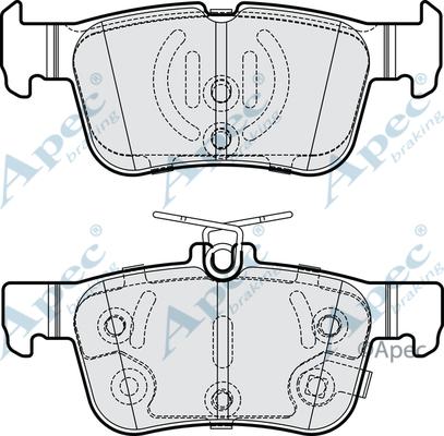 APEC PAD2284 - Комплект спирачно феродо, дискови спирачки vvparts.bg