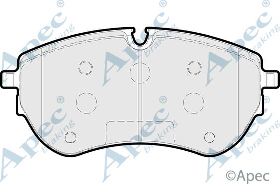 APEC PAD2228 - Комплект спирачно феродо, дискови спирачки vvparts.bg