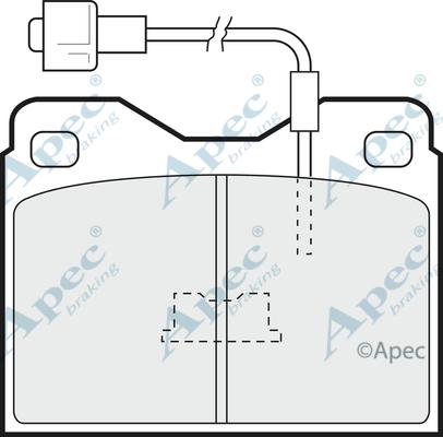 APEC PAD271 - Комплект спирачно феродо, дискови спирачки vvparts.bg