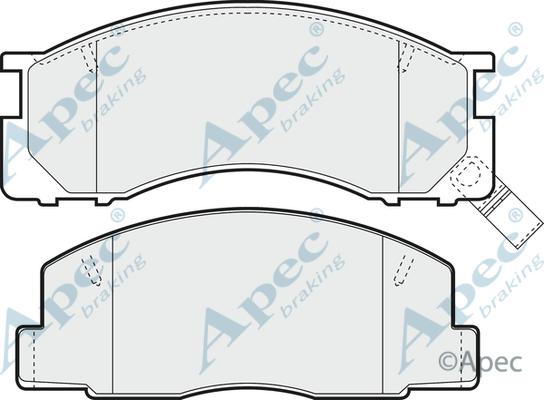 APEC PAD744 - Комплект спирачно феродо, дискови спирачки vvparts.bg