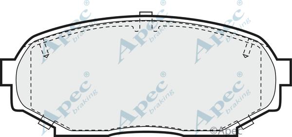 APEC PAD746 - Комплект спирачно феродо, дискови спирачки vvparts.bg