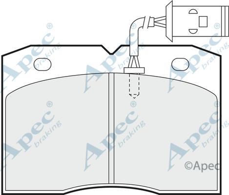 APEC PAD740 - Комплект спирачно феродо, дискови спирачки vvparts.bg