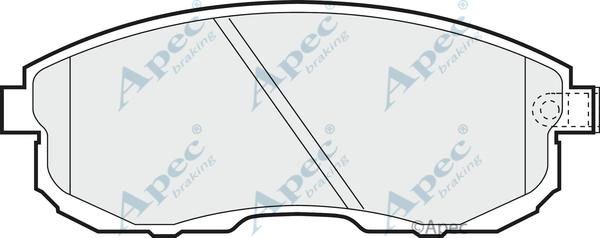 APEC PAD742 - Комплект спирачно феродо, дискови спирачки vvparts.bg