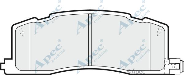 APEC PAD754 - Комплект спирачно феродо, дискови спирачки vvparts.bg