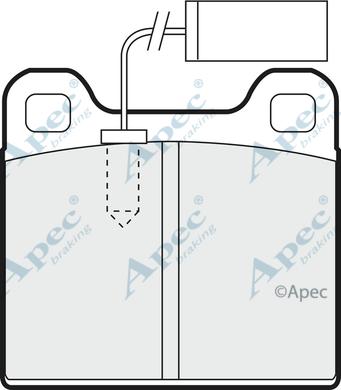 APEC PAD768 - Комплект спирачно феродо, дискови спирачки vvparts.bg