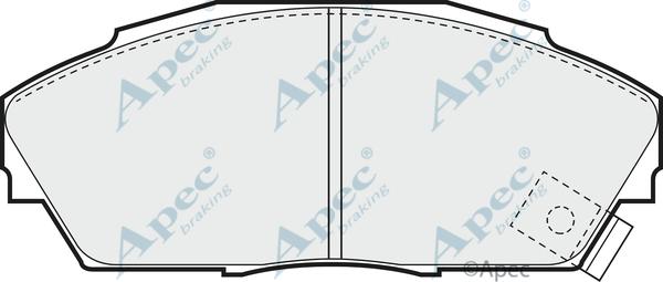 APEC PAD704 - Комплект спирачно феродо, дискови спирачки vvparts.bg