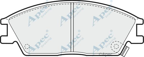 APEC PAD705 - Комплект спирачно феродо, дискови спирачки vvparts.bg