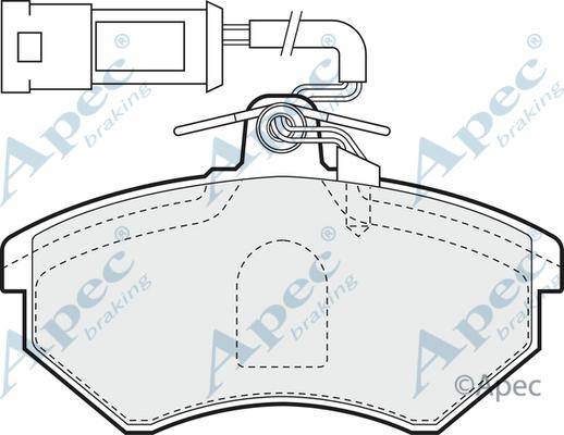 APEC PAD708 - Комплект спирачно феродо, дискови спирачки vvparts.bg