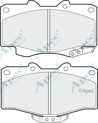 APEC PAD703 - Комплект спирачно феродо, дискови спирачки vvparts.bg