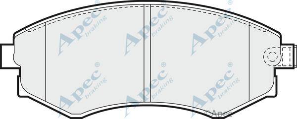 APEC PAD719 - Комплект спирачно феродо, дискови спирачки vvparts.bg