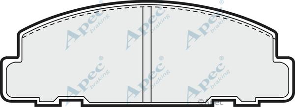 APEC PAD714 - Комплект спирачно феродо, дискови спирачки vvparts.bg