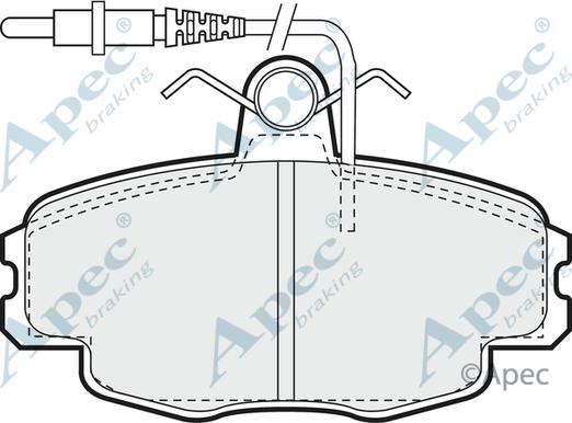 APEC PAD710 - Комплект спирачно феродо, дискови спирачки vvparts.bg