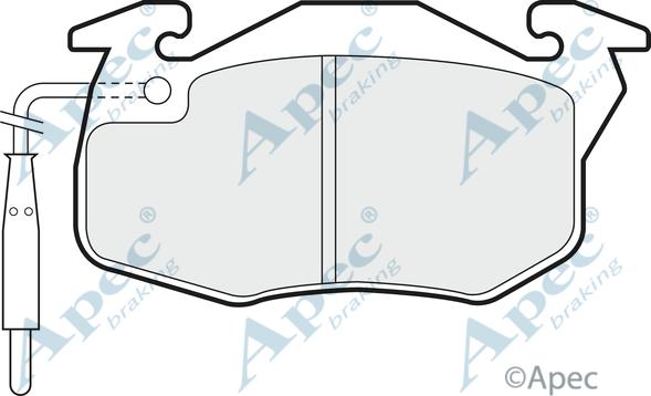 APEC PAD713 - Комплект спирачно феродо, дискови спирачки vvparts.bg