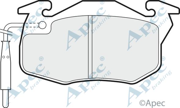 APEC PAD712 - Комплект спирачно феродо, дискови спирачки vvparts.bg