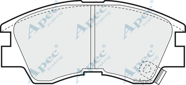 APEC PAD717 - Комплект спирачно феродо, дискови спирачки vvparts.bg
